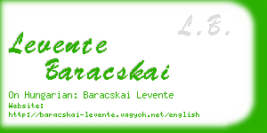 levente baracskai business card